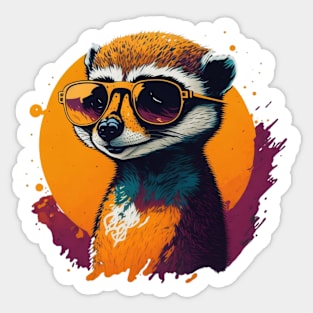 Meerkat in sunglasses Sticker